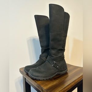 The North Face Camryn II Tall Black Leather Waterproof Winter Boots